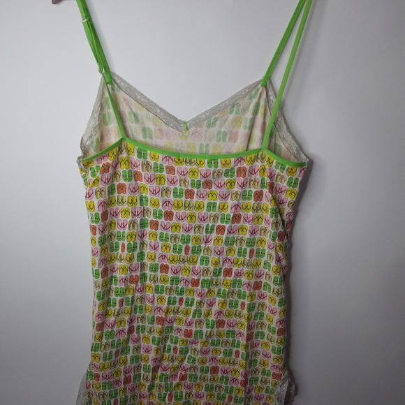 Popsi Lingerie Y2K Flip Flops Lime Nightie L - Picture 2 of 7